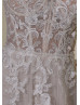 Cap Sleeves Beaded Ivory 3D Lace Tulle Fashion Wedding Dress Cap Sleeves Beaded Ivory 3D Lace Tulle Fashion Wedding Dress